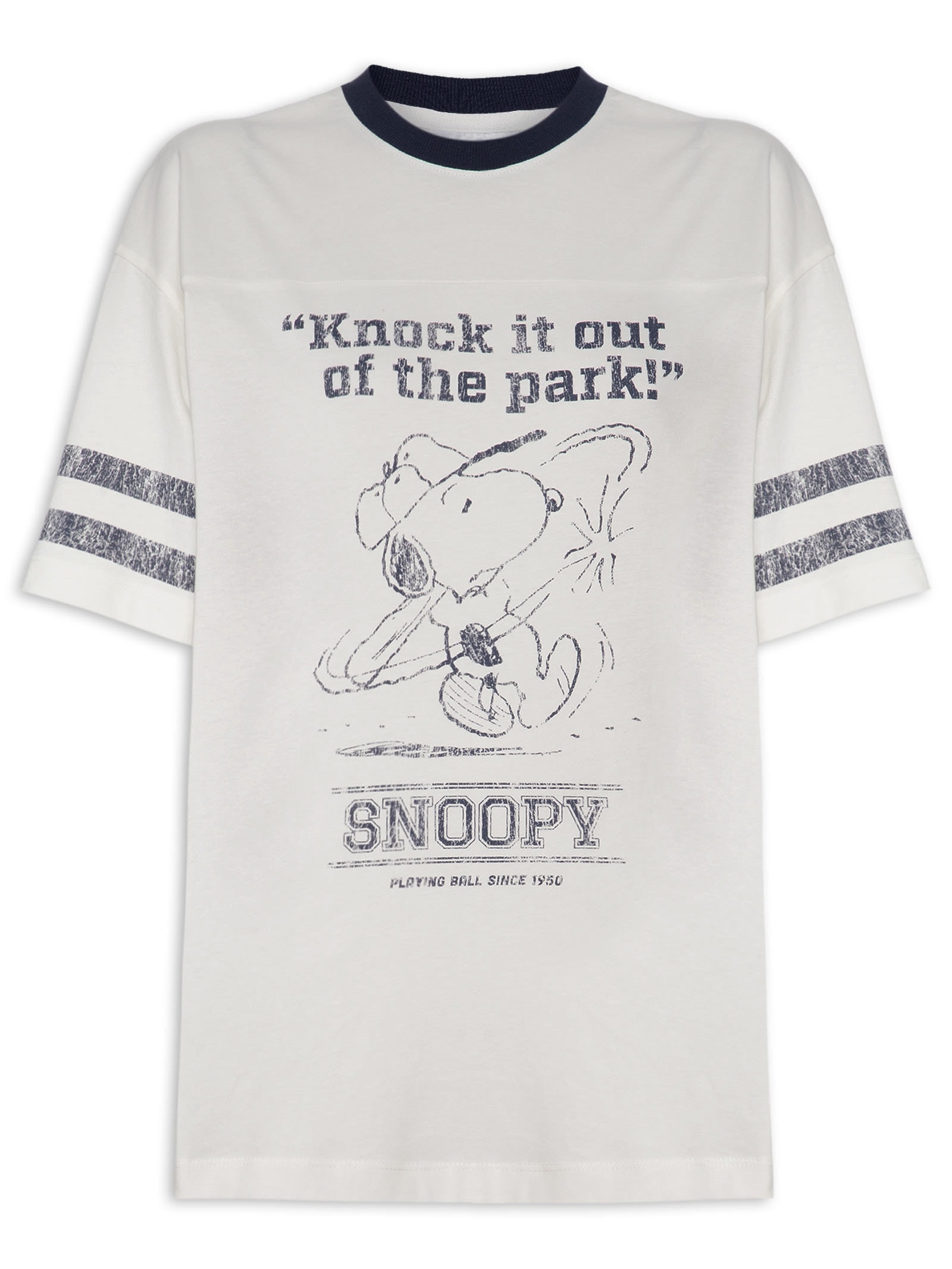 Camiseta Feminina Manga Curta The Lcn Boxy Graphic Tee Branco Cotton On
