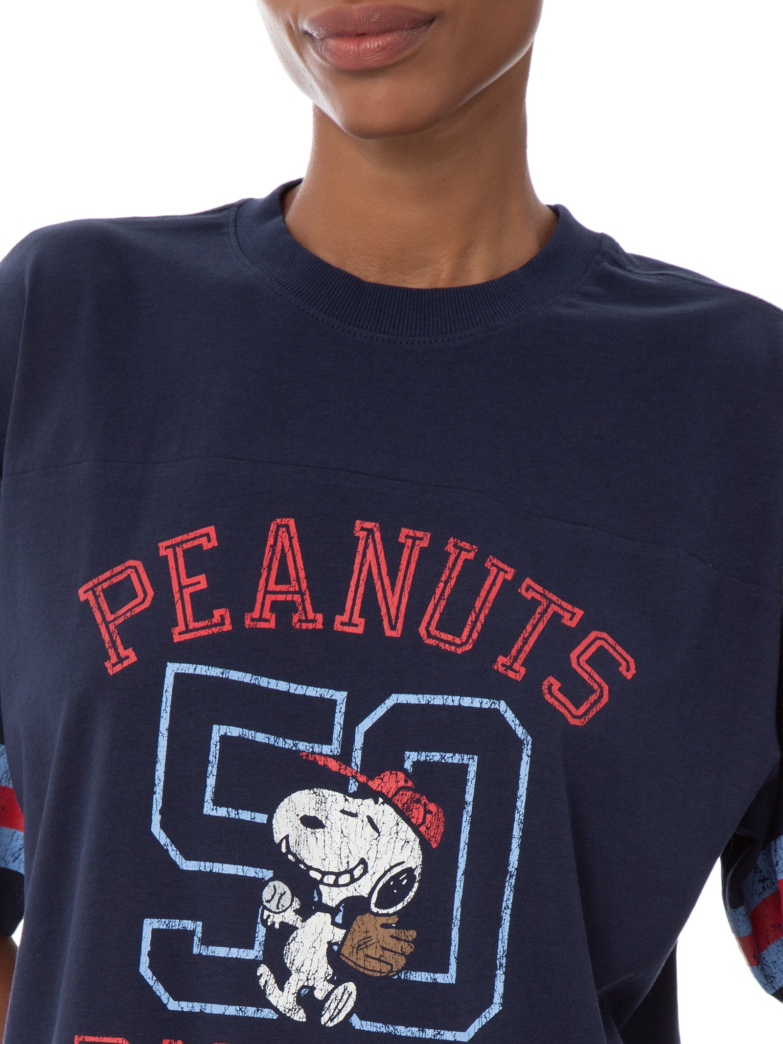 Camiseta Feminina Manga Curta The Lcn Boxy Graphic Tee – Azul Cotton On
