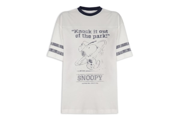 Camiseta Feminina Manga Curta The Lcn Boxy Graphic Tee – Branco