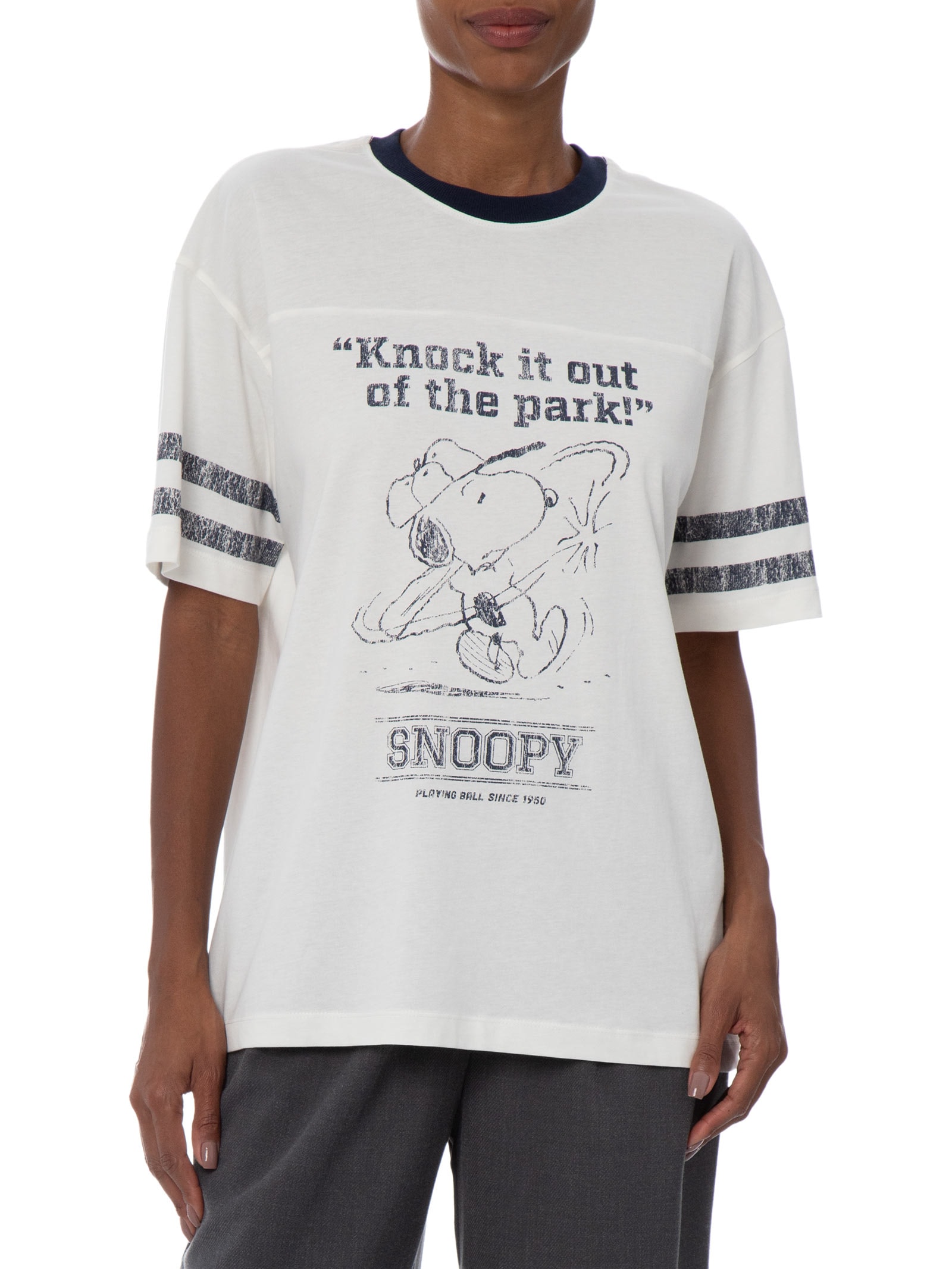 Camiseta Feminina Manga Curta The Lcn Boxy Graphic Tee – Branco Cotton On