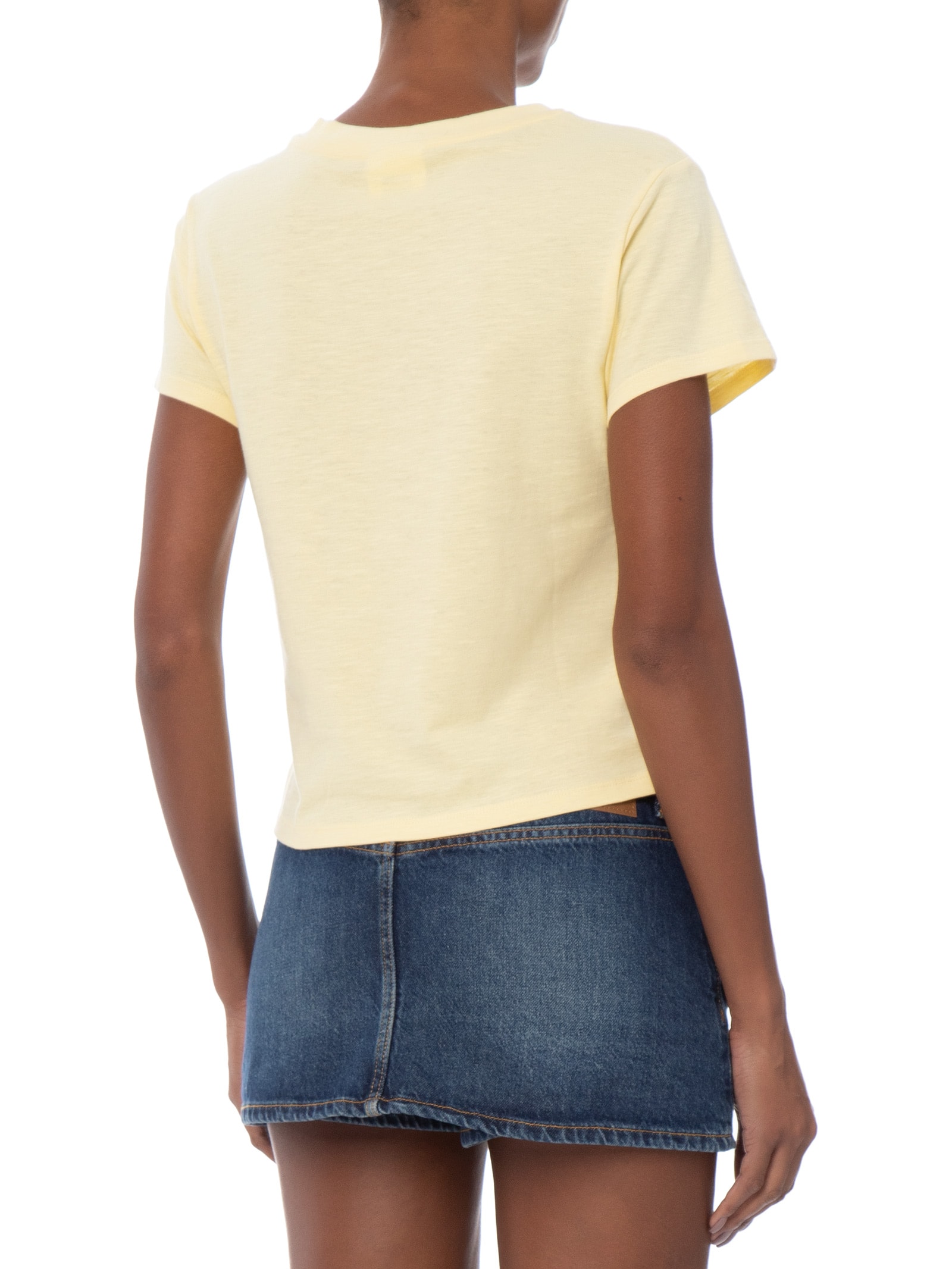 Camiseta Feminina Manga Curta The Lcn V Neck Original Tee – Amarelo Cotton On