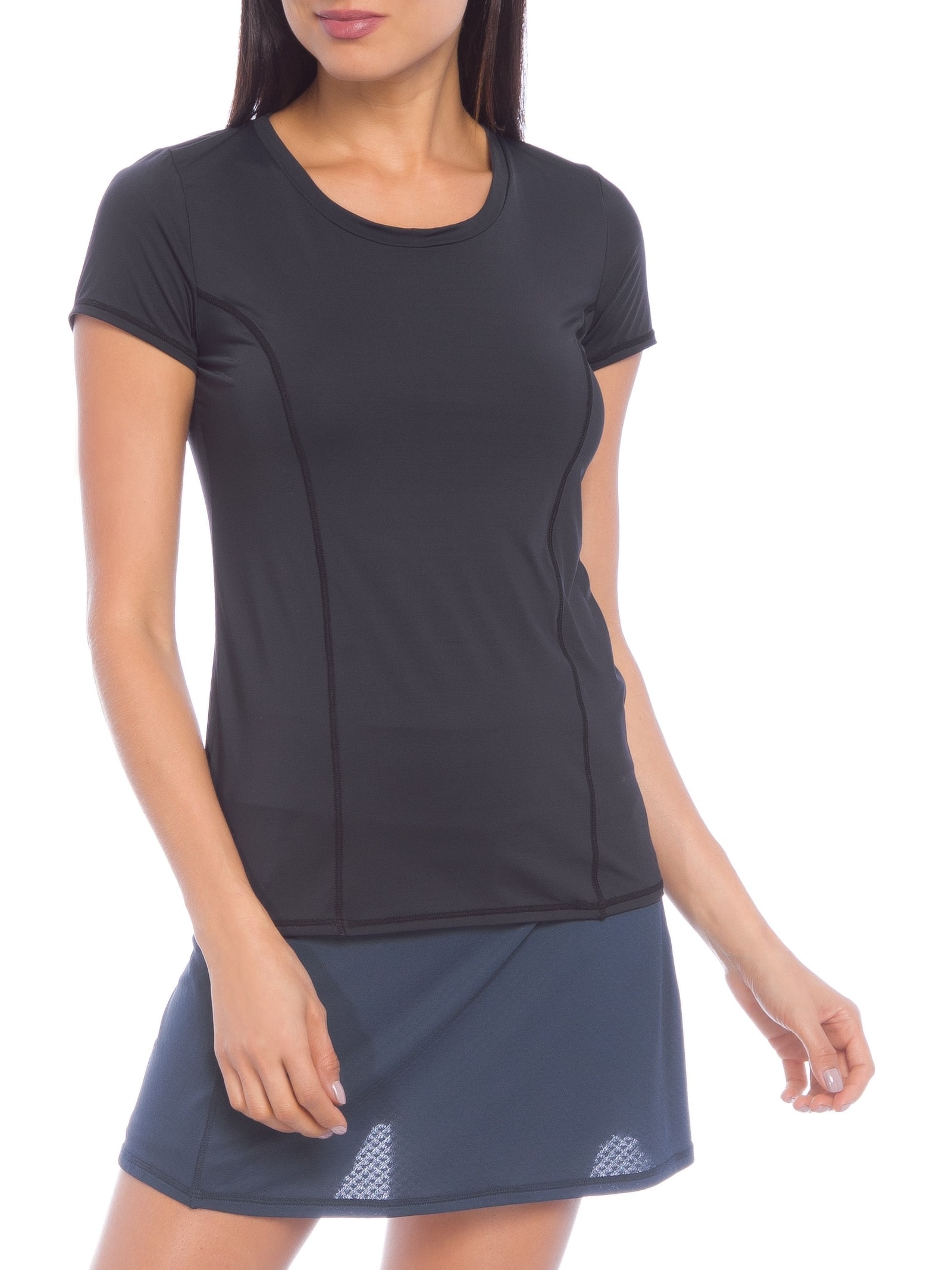 Camiseta Feminina Manga Curta UV +50 Preto Body For Sure