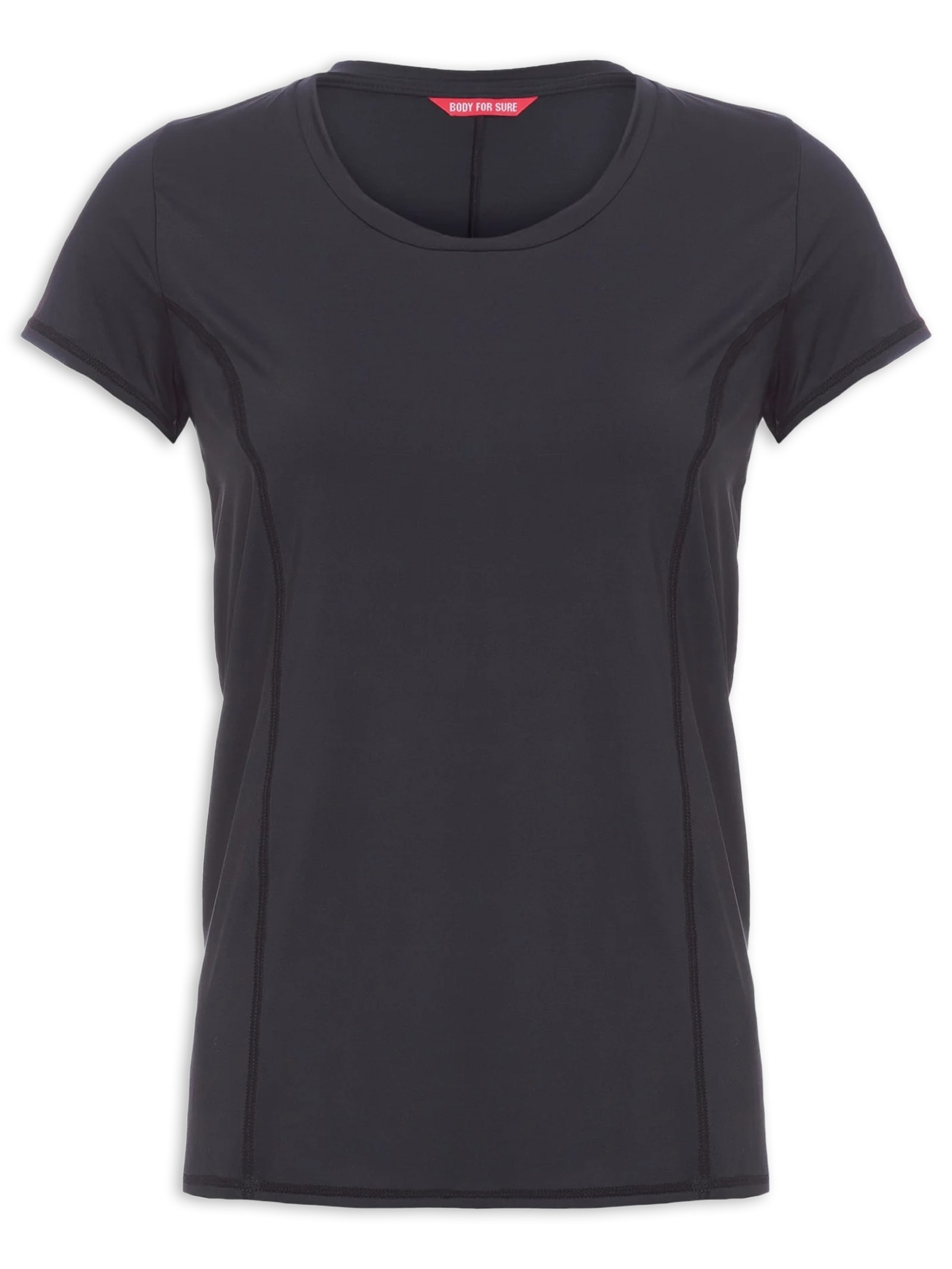 Camiseta Feminina Manga Curta UV +50 Preto Body For Sure