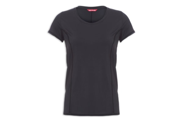 Camiseta Feminina Manga Curta UV +50 - Preto