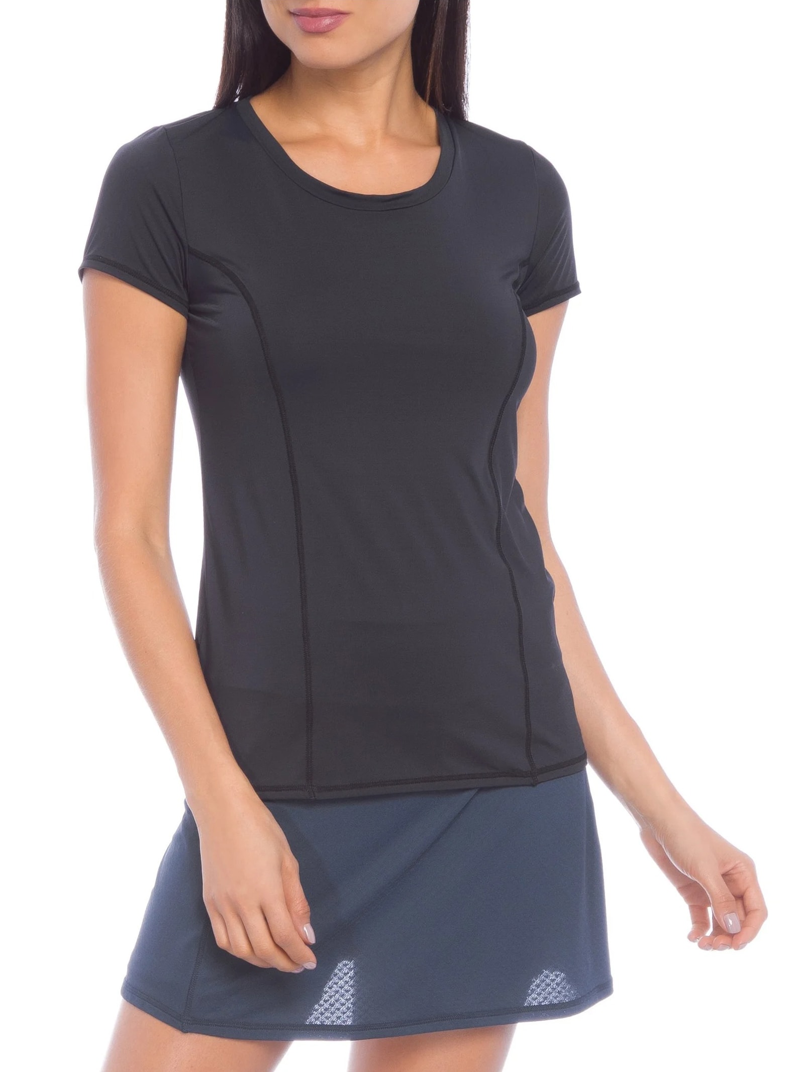 Camiseta Feminina Manga Curta UV +50 Preto Body For Sure