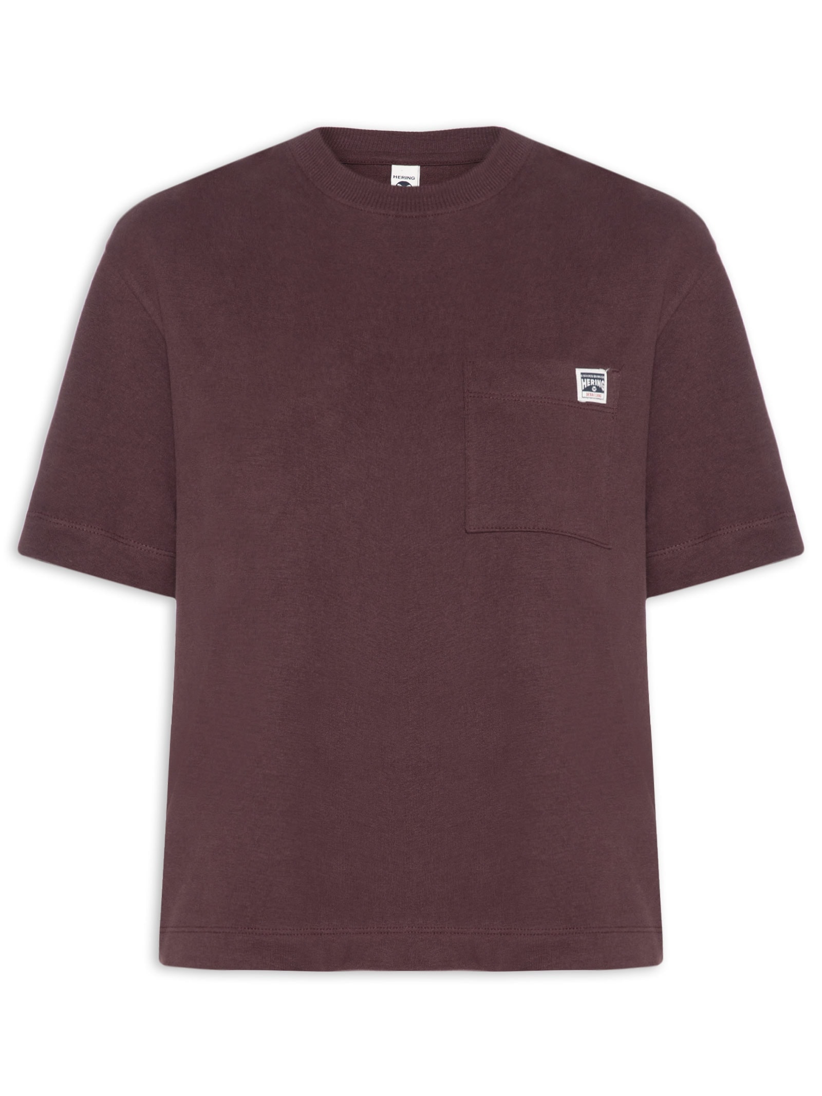 Camiseta Feminina Manga Curta Vinho Hering