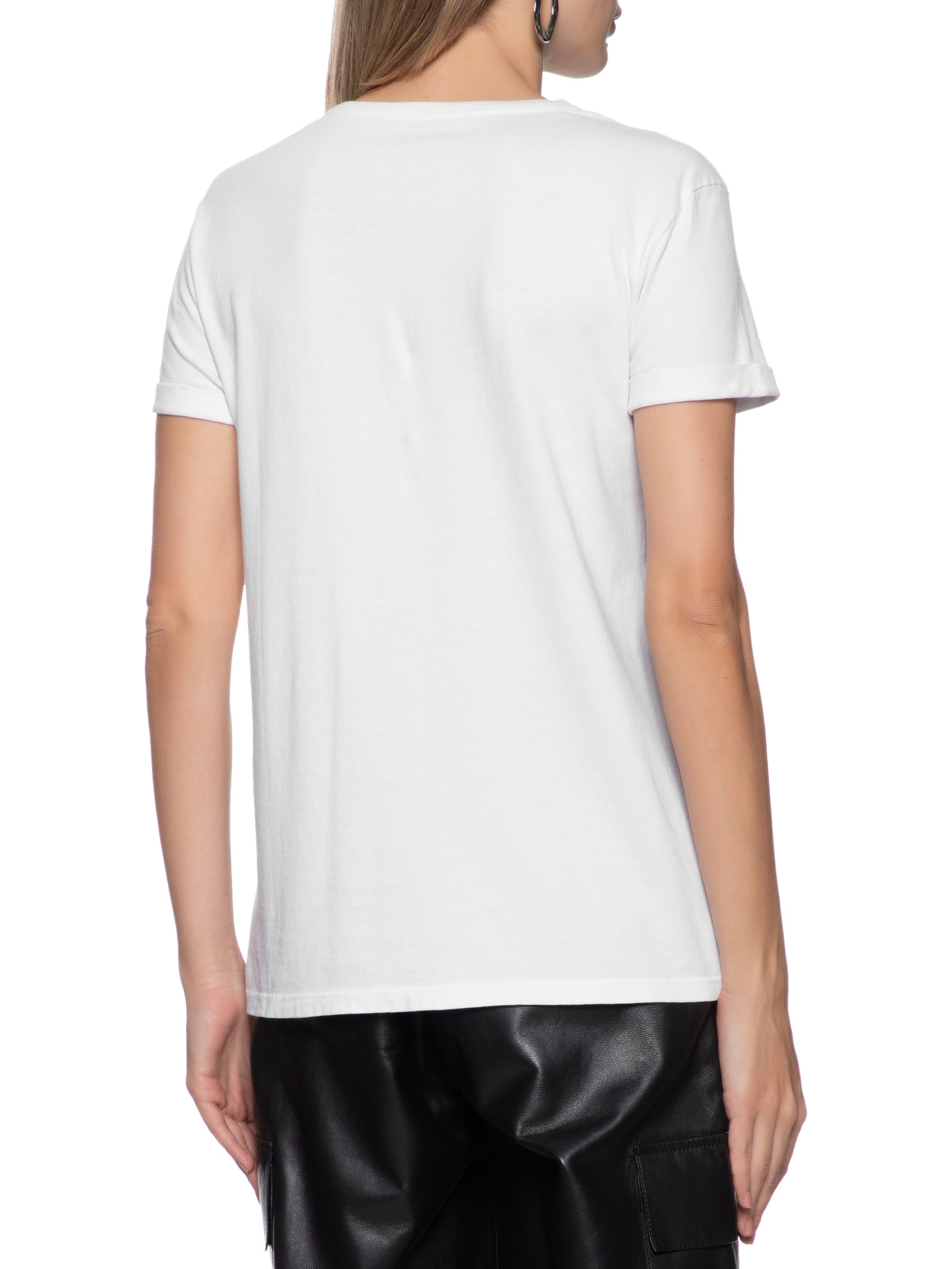 Camiseta Feminina Manga Dobrada Hotfix - Branco - Guess