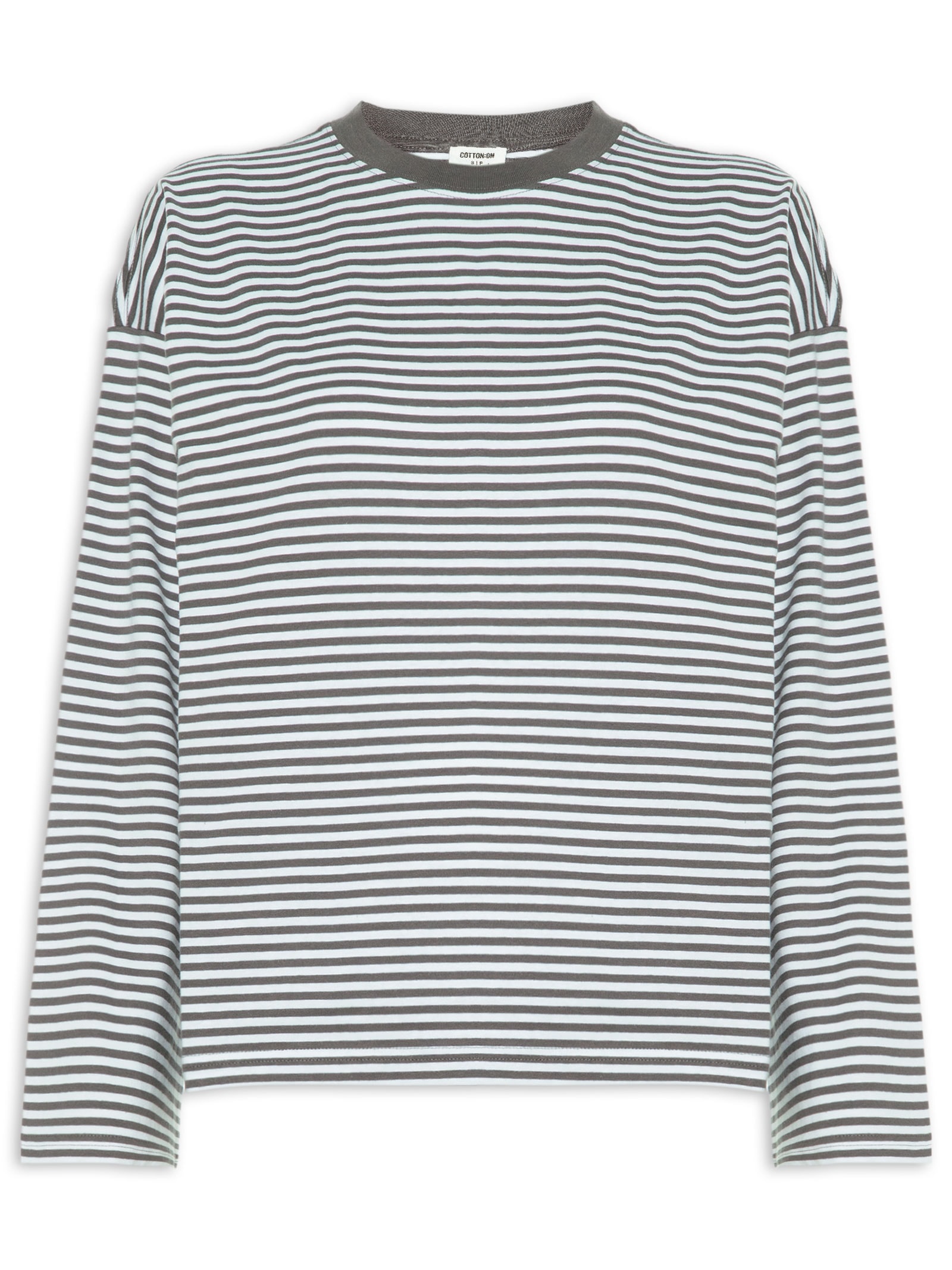 Camiseta Feminina Manga Longa Boxy Long Sleeve Top Preto Cotton On