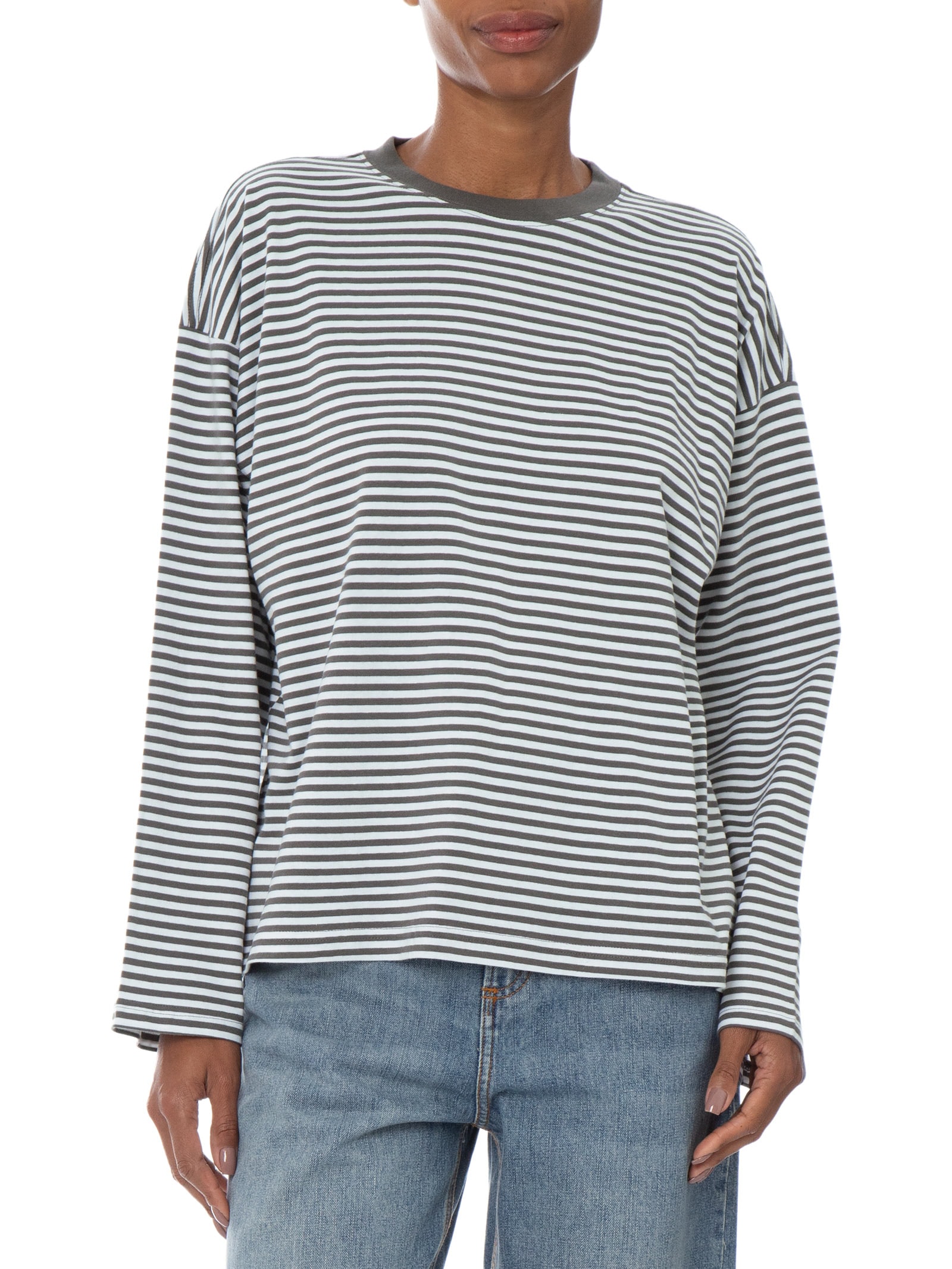 Camiseta Feminina Manga Longa Boxy Long Sleeve Top Preto Cotton On