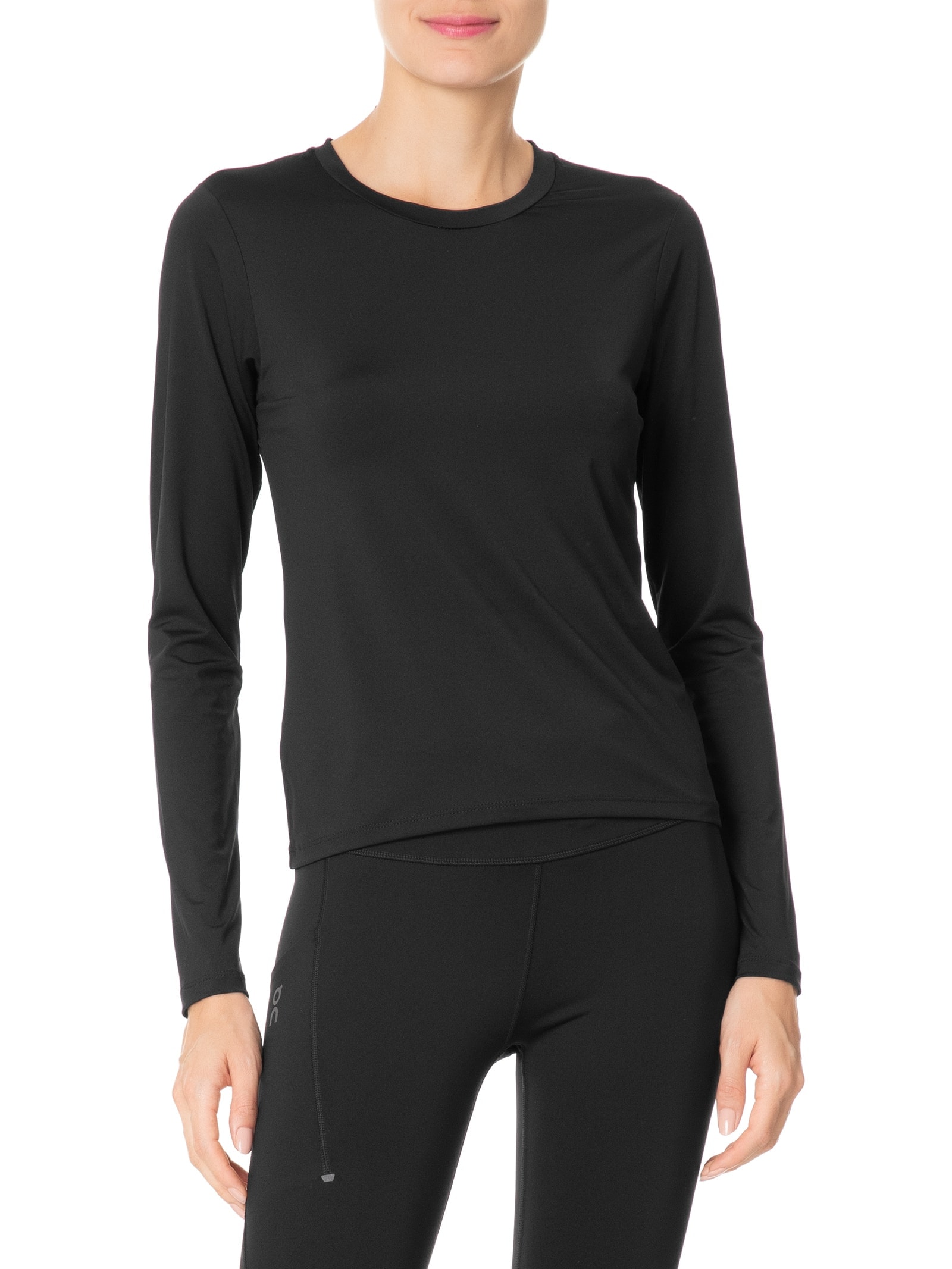 Camiseta Feminina Manga Longa com Protetor Solar Preto Hering Sports