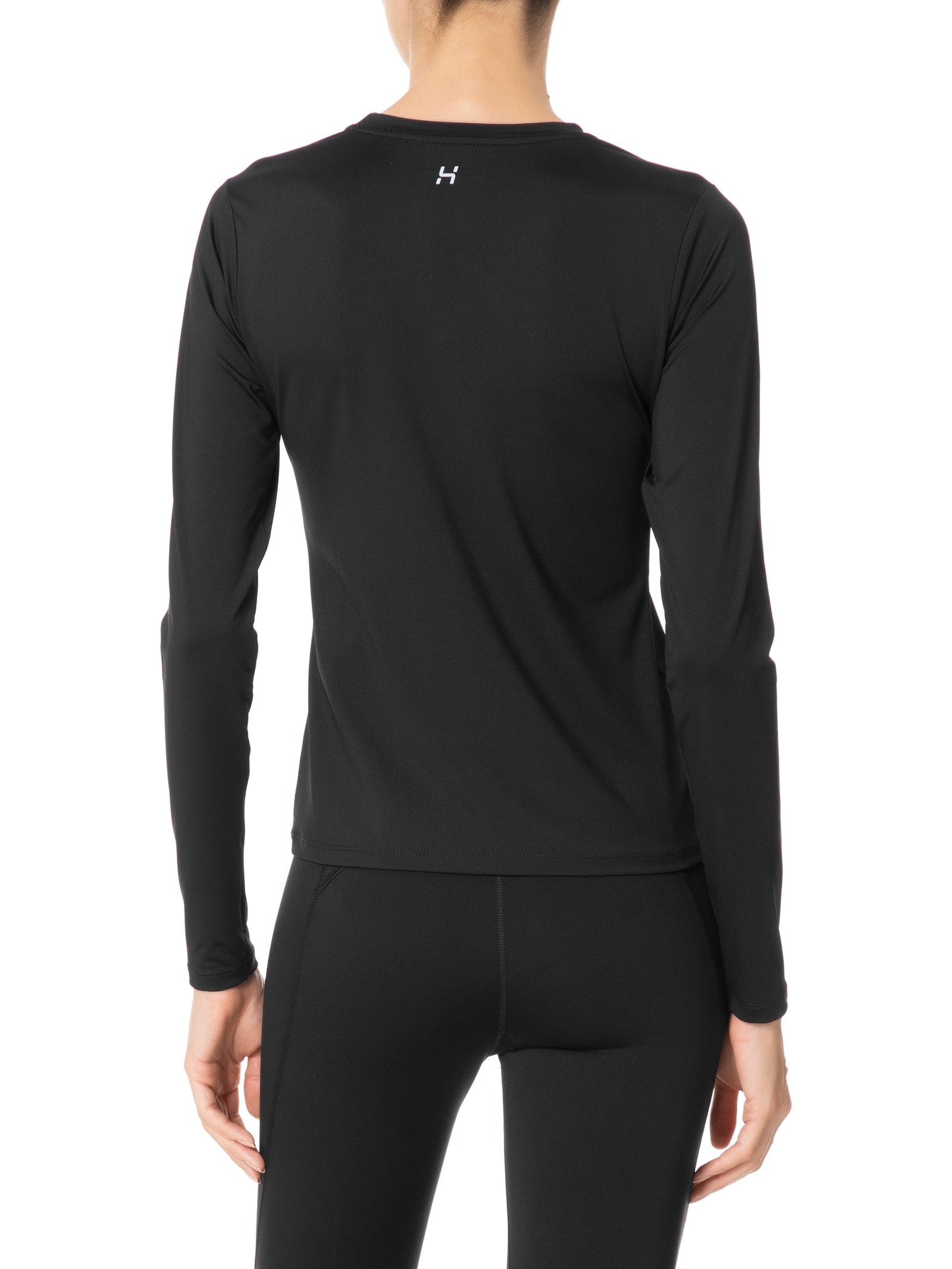 Camiseta Feminina Manga Longa com Protetor Solar Preto Hering Sports