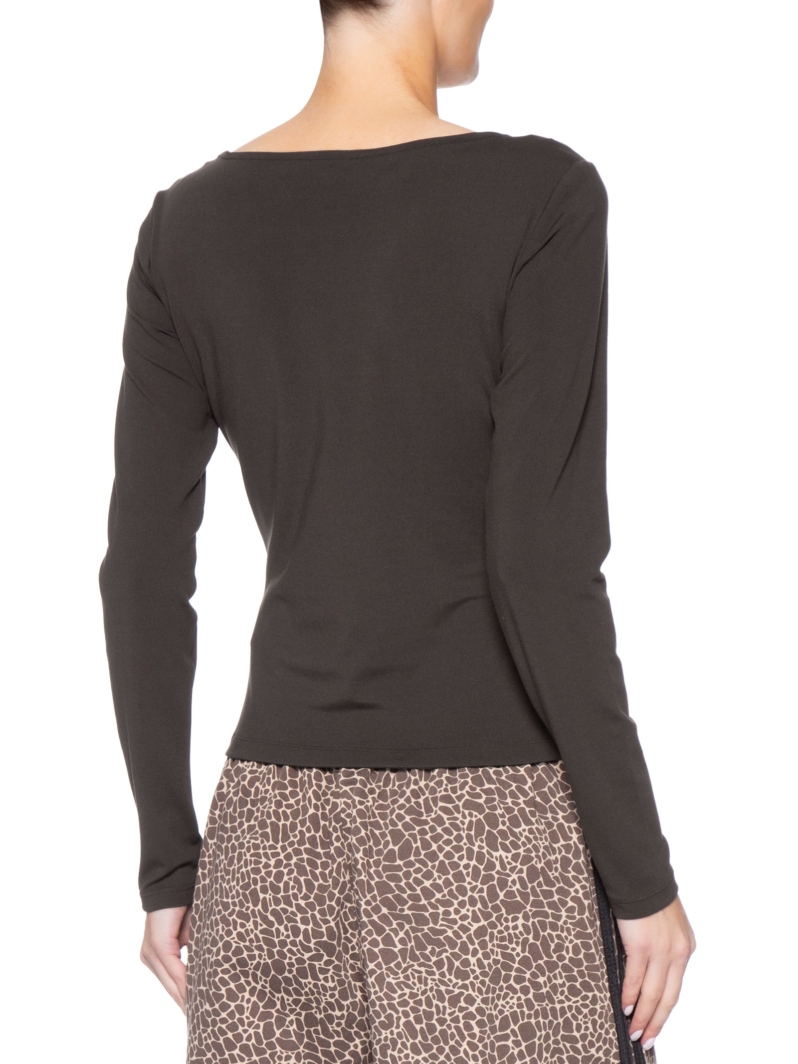 Camiseta Feminina Manga Longa Justa Ess Marrom Adidas Originals