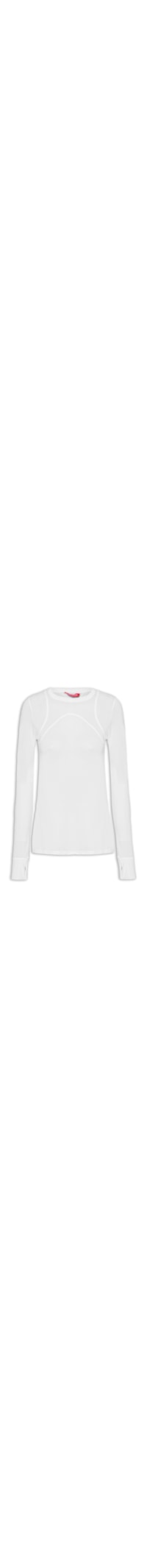Camiseta Feminina Manga Longa Lisa - Branco
