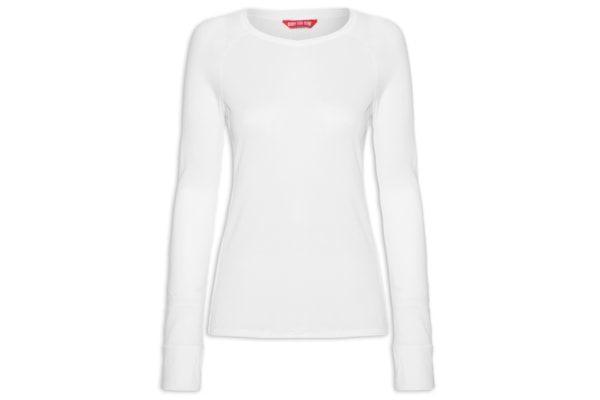 Camiseta Feminina Manga Longa Lisa - Branco