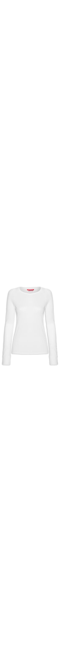 Camiseta Feminina Manga Longa Lisa - Branco