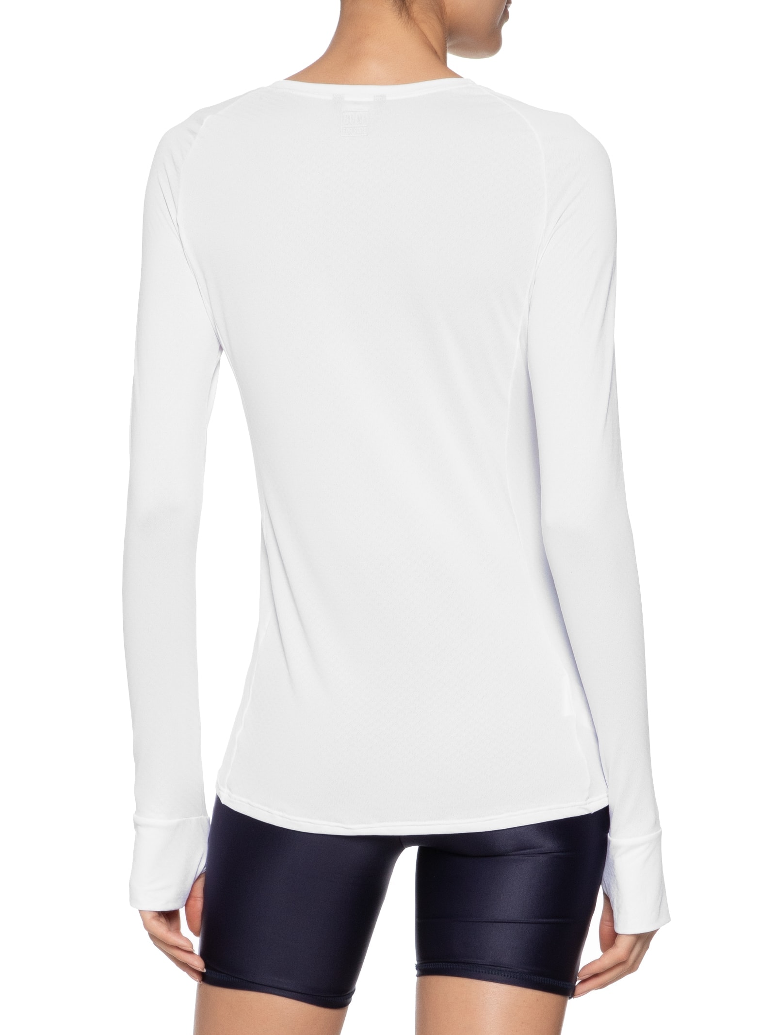 Camiseta Feminina Manga Longa Lisa Branco Body For Sure