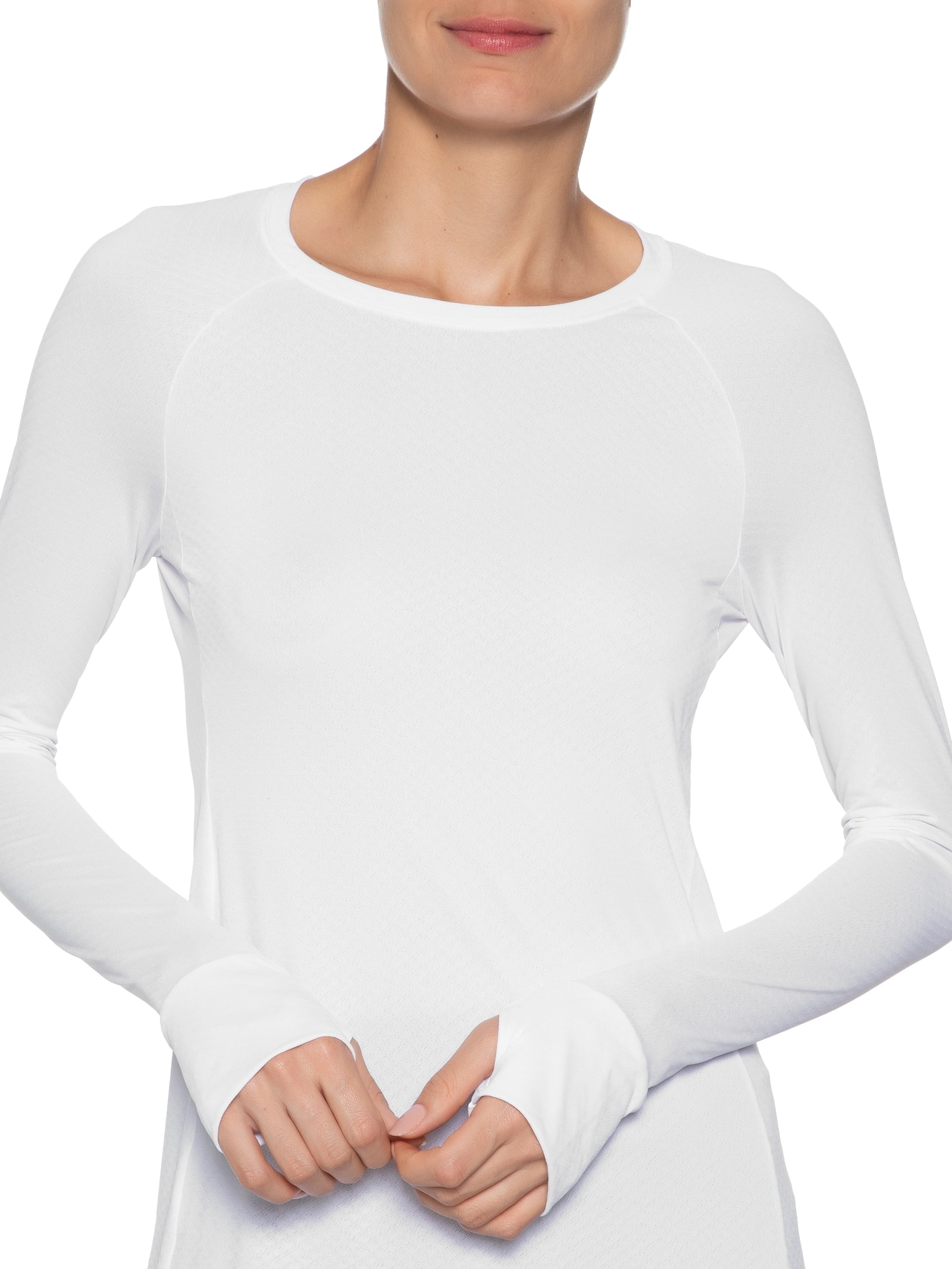 Camiseta Feminina Manga Longa Lisa Branco Body For Sure