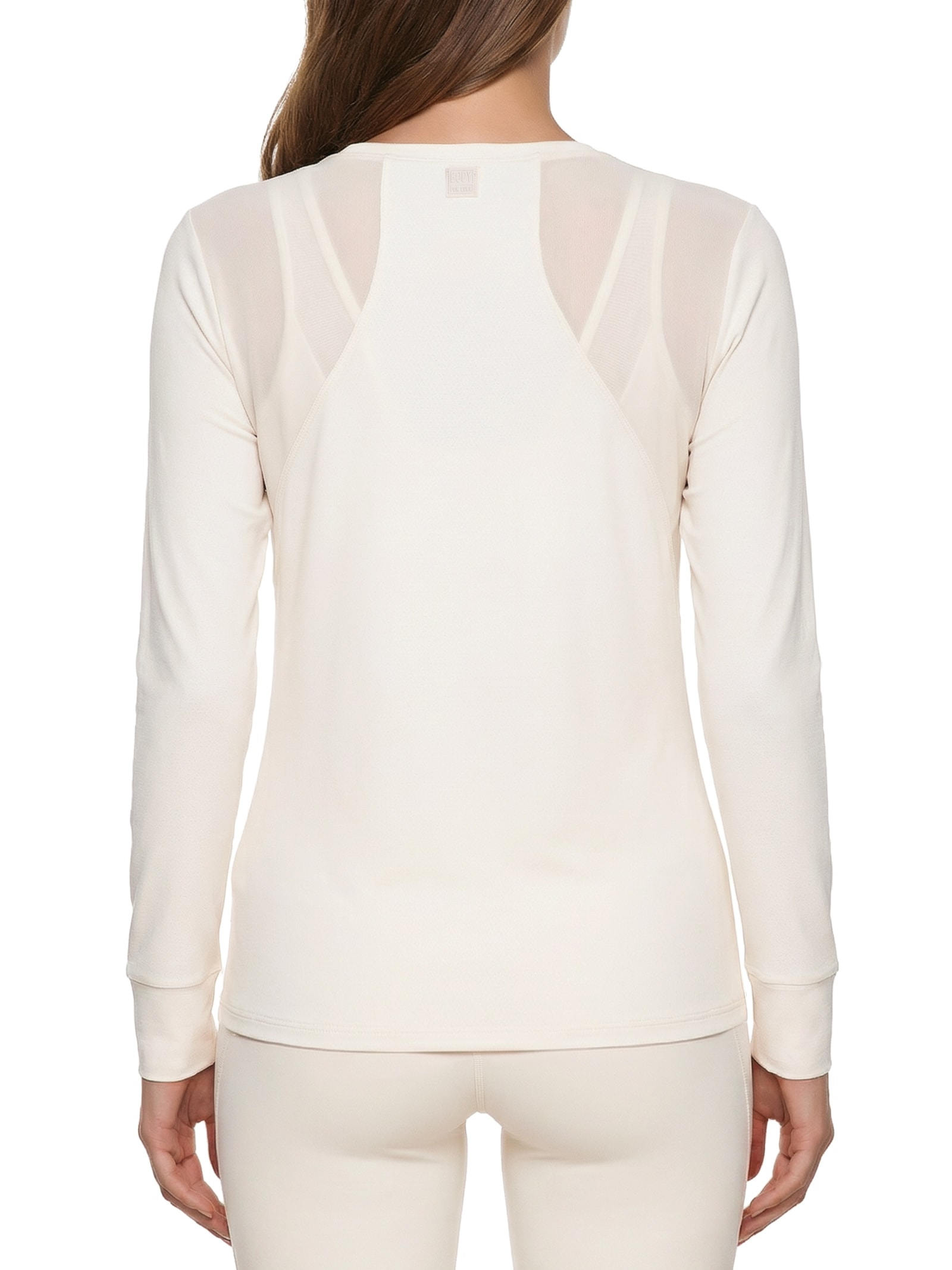 Camiseta Feminina Manga Longa Lisa Branco Body For Sure