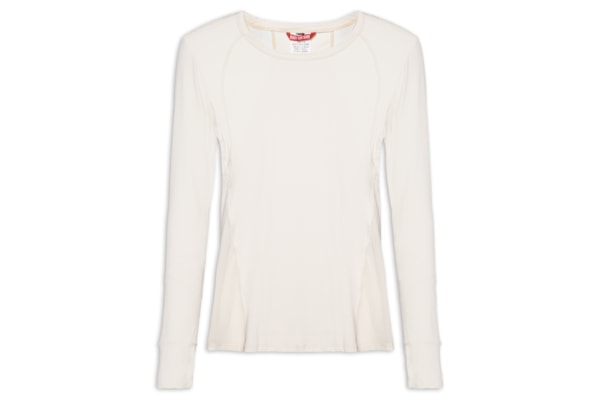 Camiseta Feminina Manga Longa Lisa - Branco