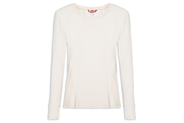 Camiseta Feminina Manga Longa Lisa - Branco