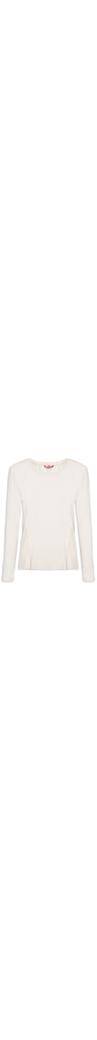 Camiseta Feminina Manga Longa Lisa - Branco