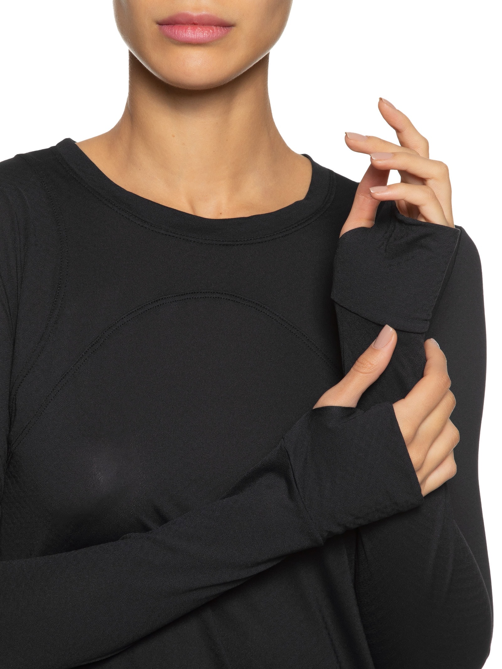 Body For Sure - Camiseta Feminina Manga Longa Lisa - Preto