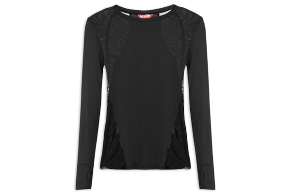 Camiseta Feminina Manga Longa Lisa - Preto