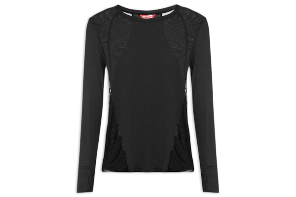 Camiseta Feminina Manga Longa Lisa - Preto