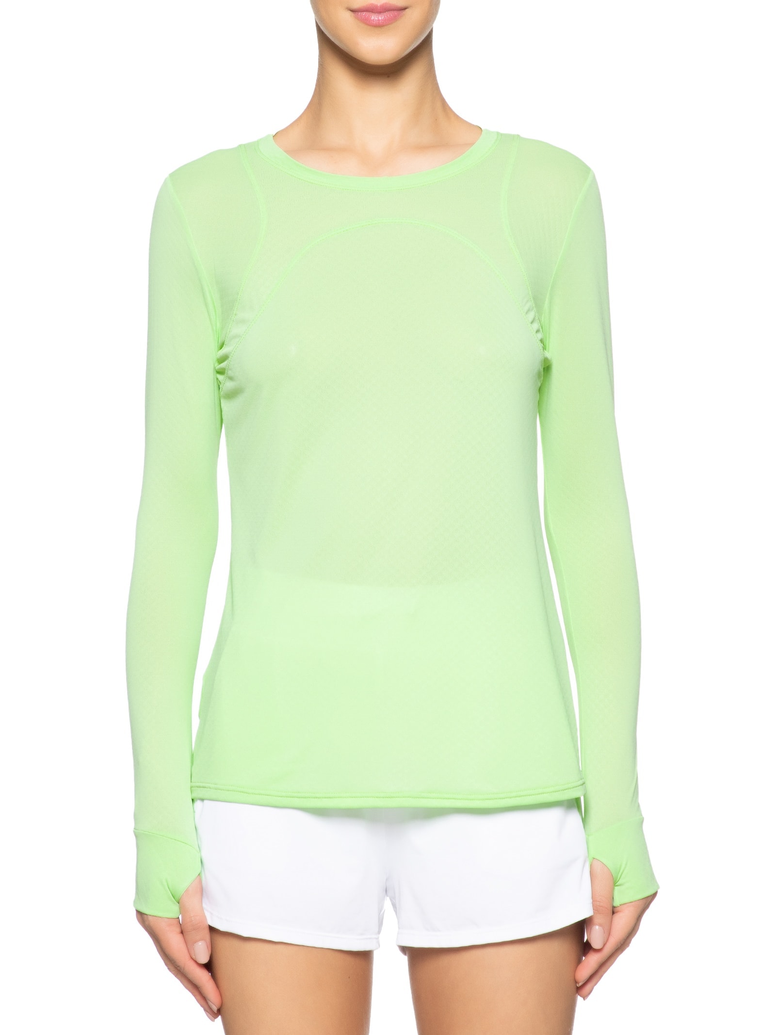 Camiseta Feminina Manga Longa Lisa Verde  Body For Sure