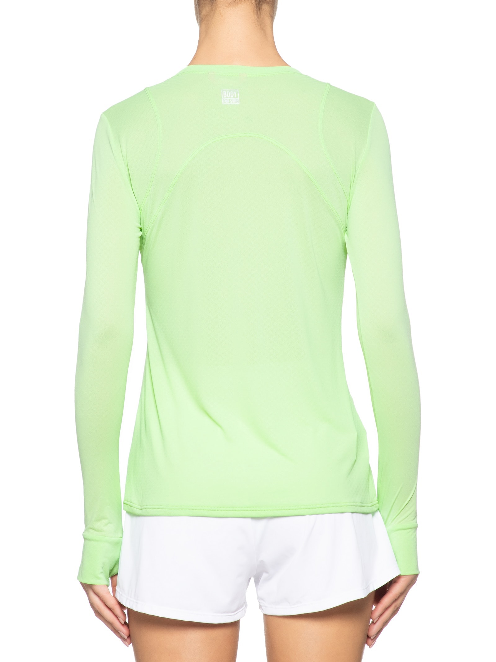 Camiseta Feminina Manga Longa Lisa Verde  Body For Sure