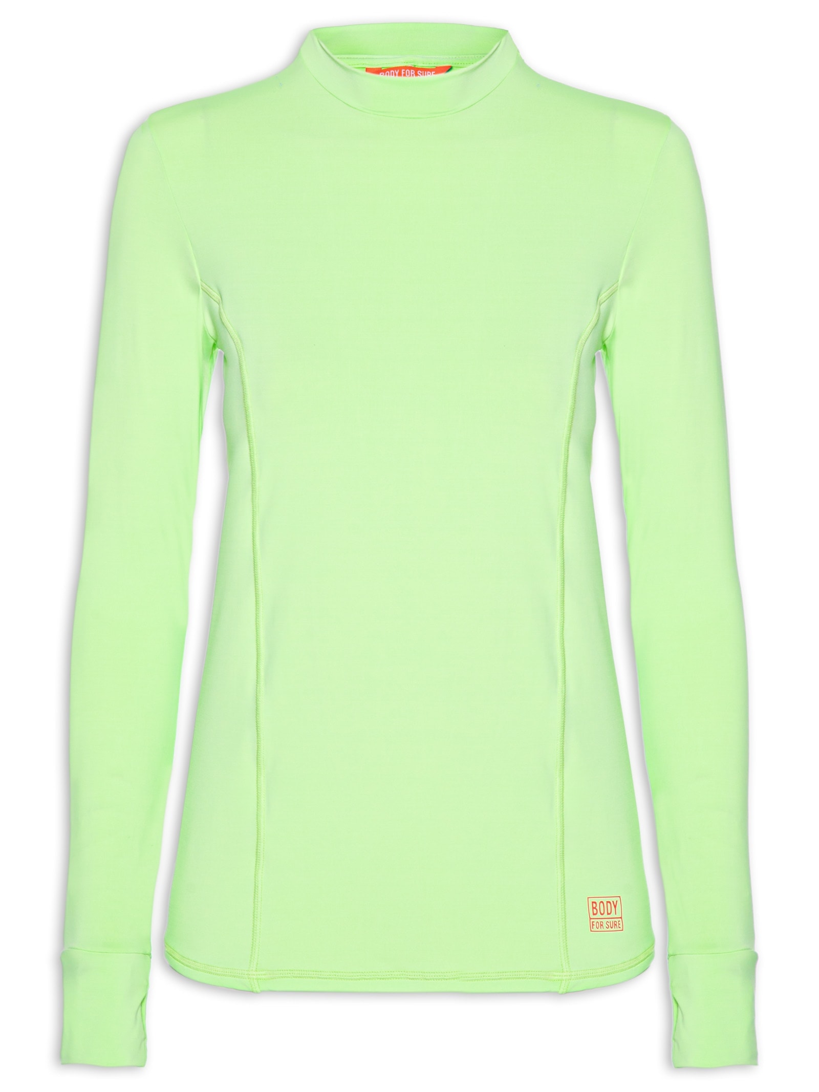 Camiseta Feminina Manga Longa Lisa Verde Body For Sure