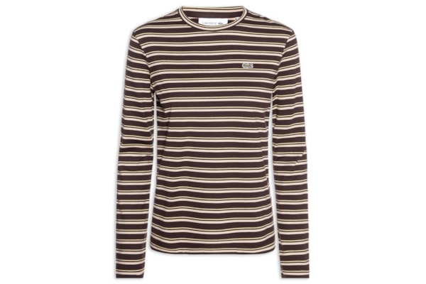 Camiseta Feminina Manga Longa Listrada - Preto