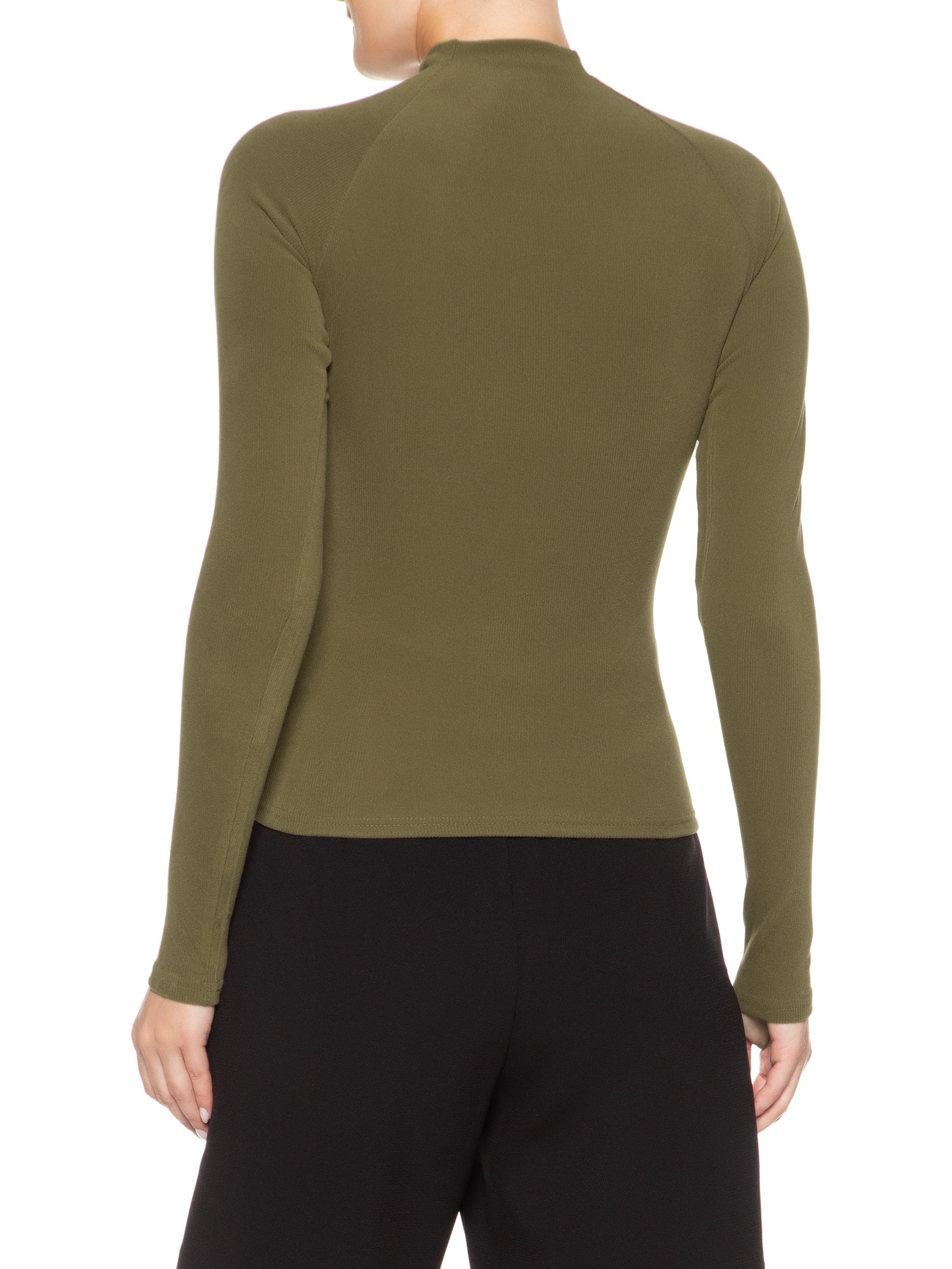 Camiseta Feminina Manga Longa Ragla Verde Basiq