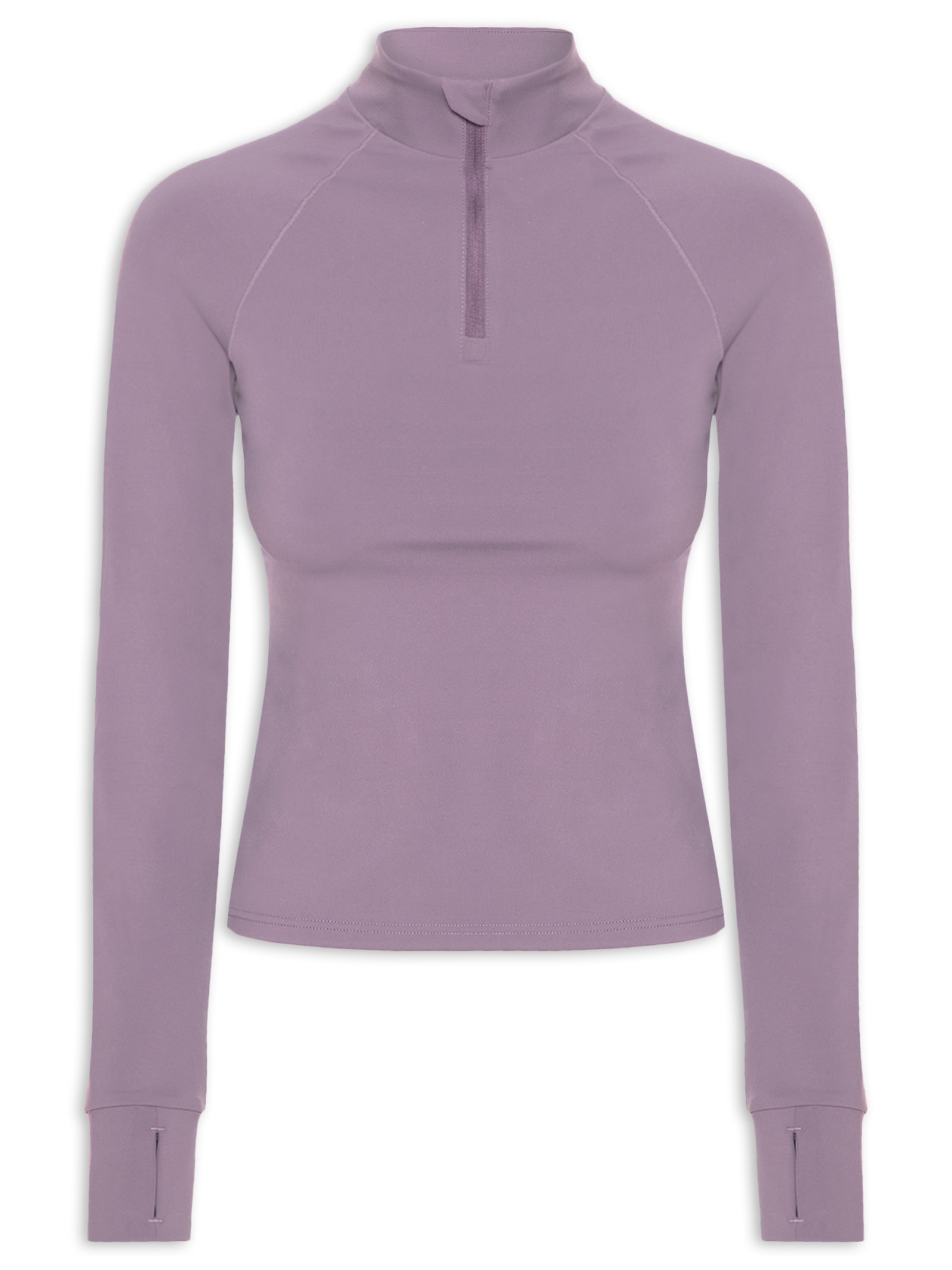 Camiseta Feminina Manga Longa Roxo Hering Sports