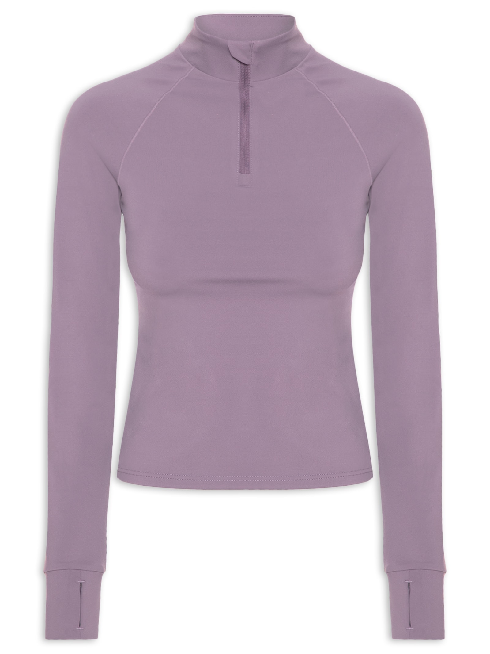 Camiseta Feminina Manga Longa Roxo Hering Sports
