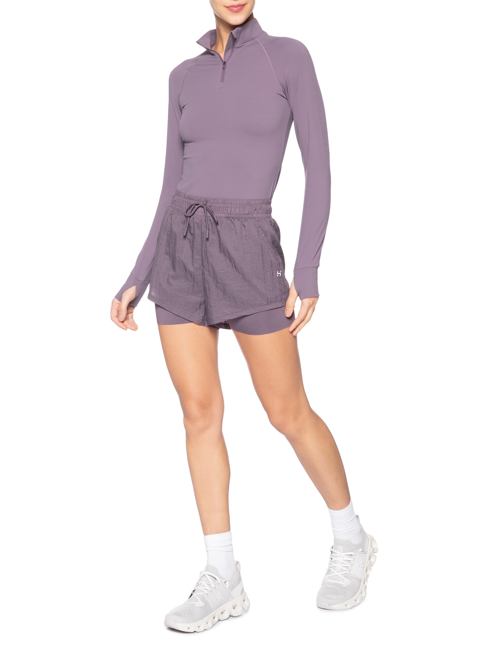 Camiseta Feminina Manga Longa Roxo Hering Sports