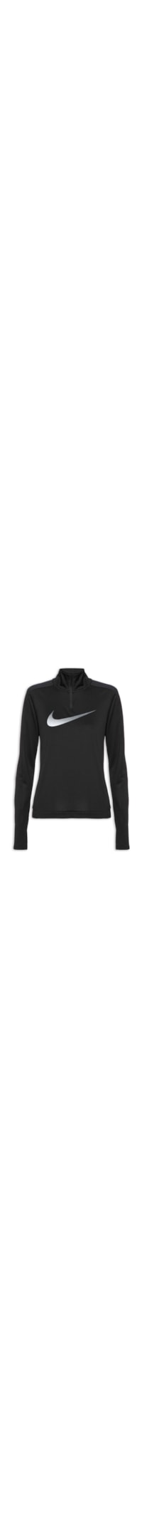 Camiseta Feminina Manga Longa Swoosh - Preto