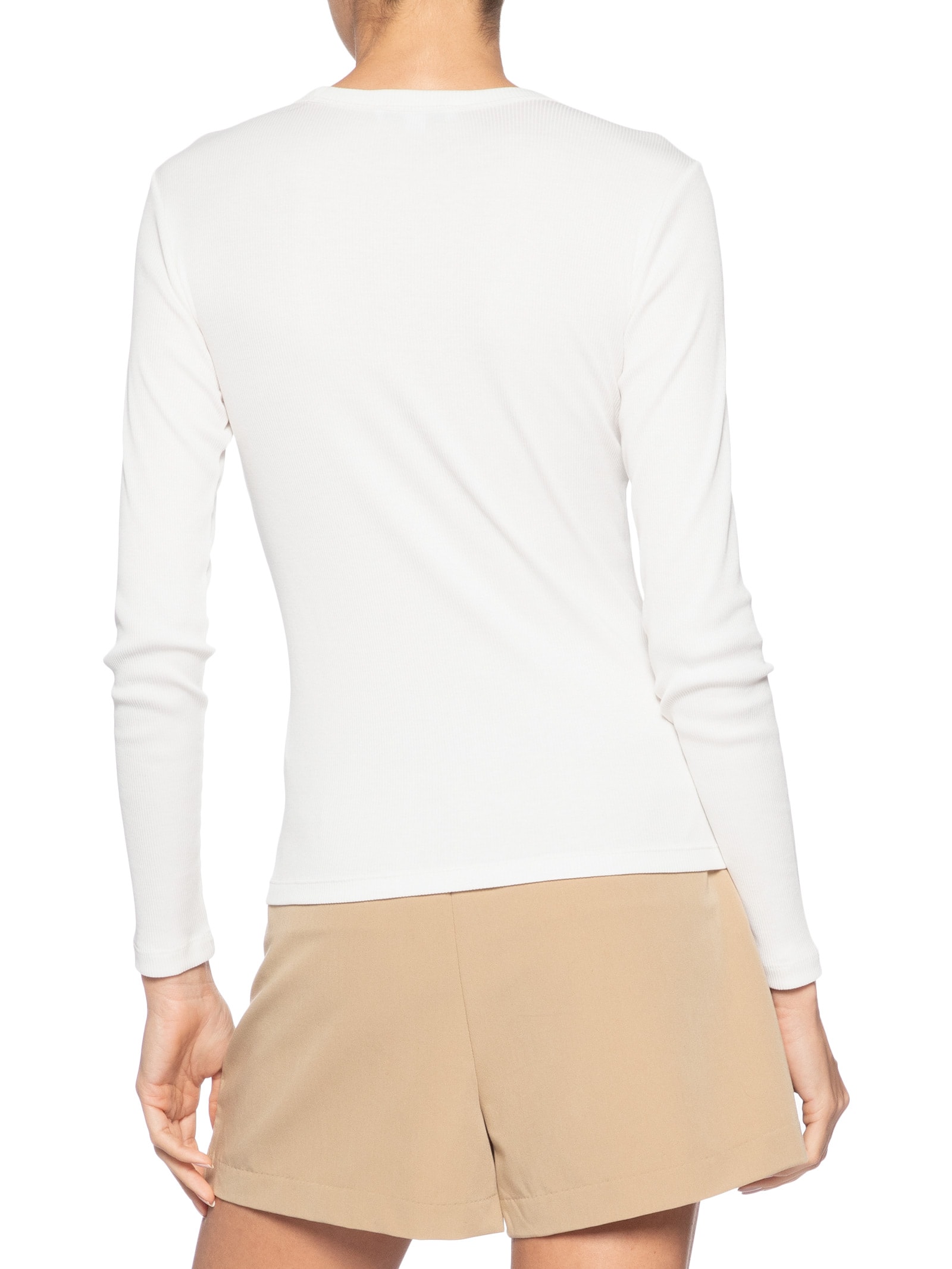 Camiseta Feminina Manga Longa – Branco Lacoste