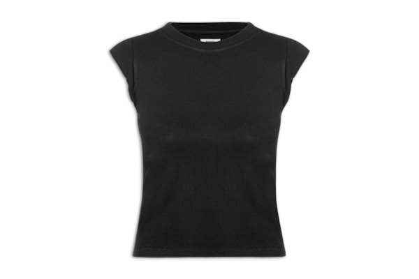 Camiseta Feminina Manga Sobreposta - Preto