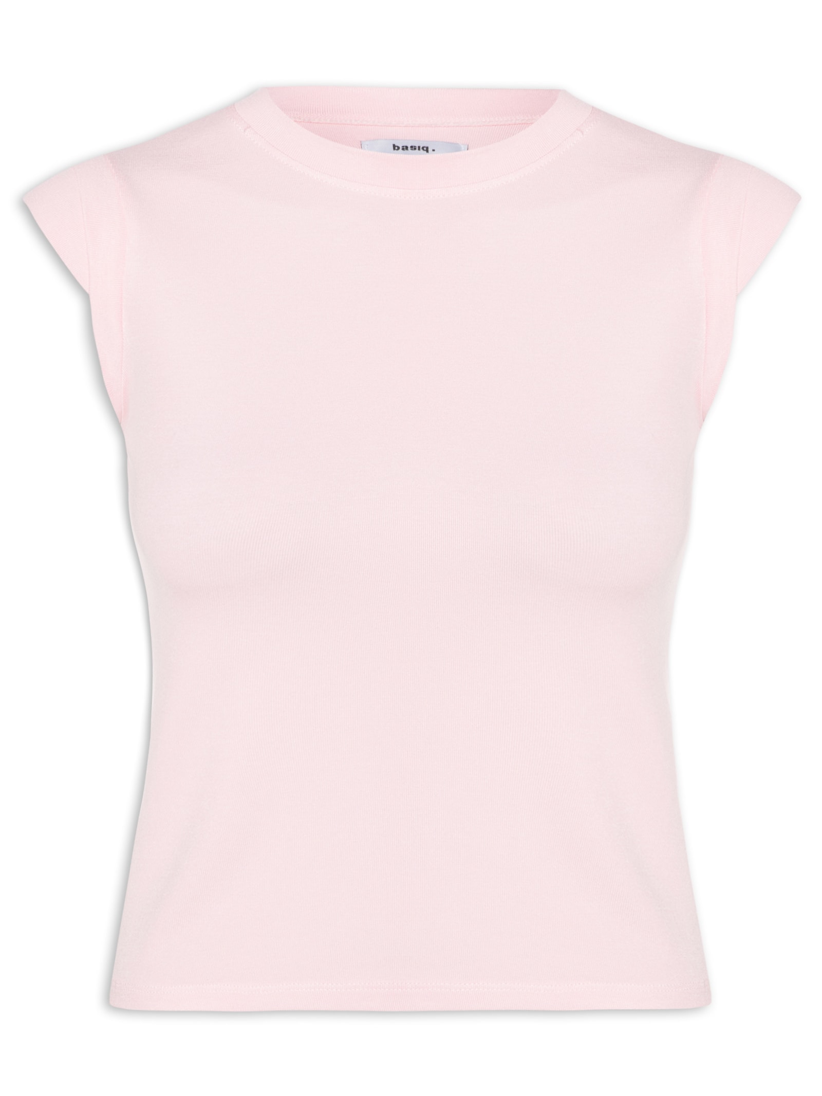 Camiseta Feminina Manga Sobreposta Rosa Basiq