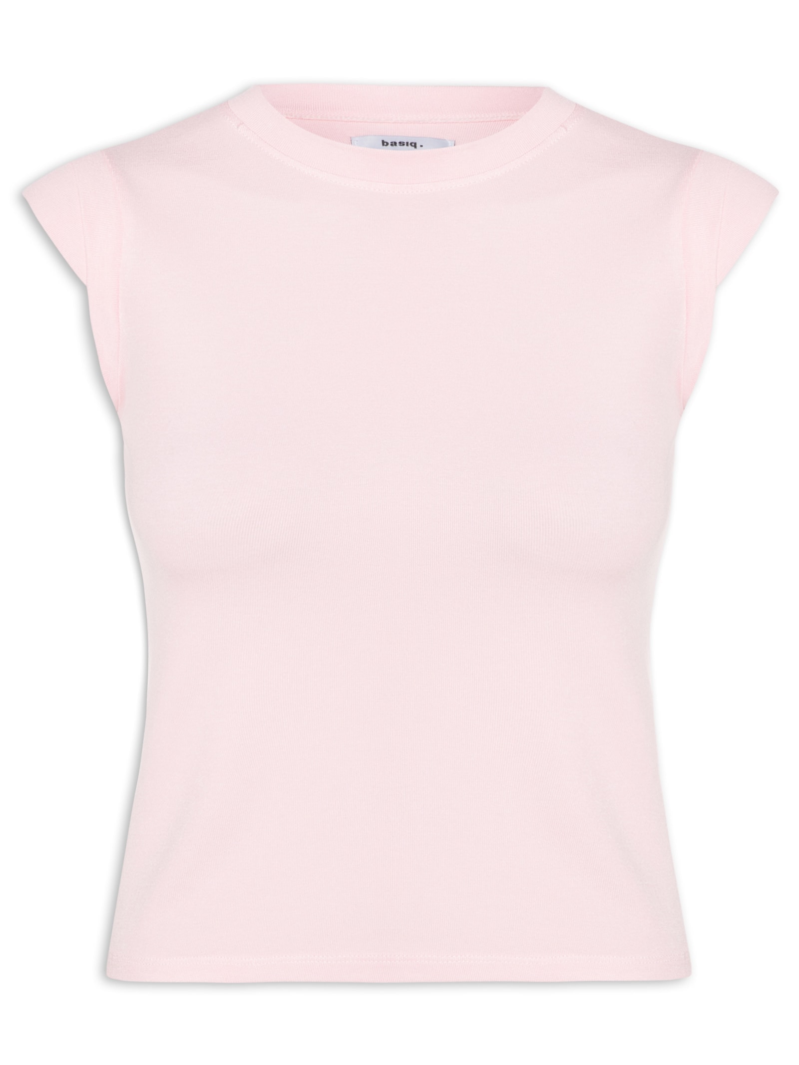 Camiseta Feminina Manga Sobreposta Rosa Basiq