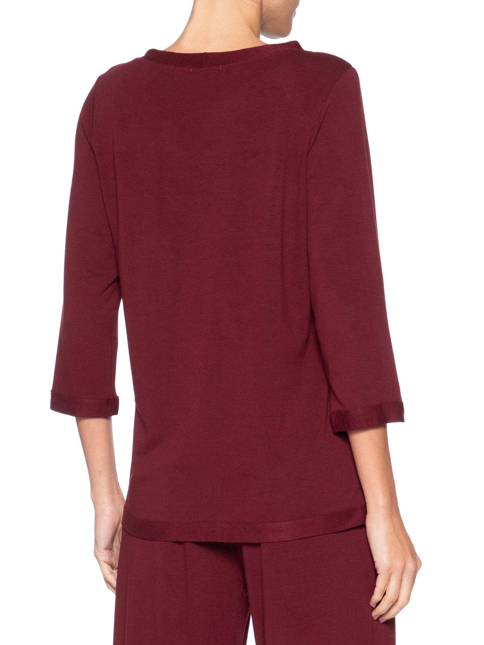 Camiseta Feminina Manga Três Quartos – Vermelho Basiq