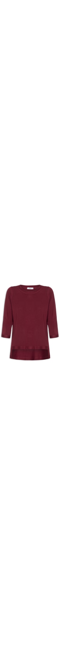 Camiseta Feminina Manga Três Quartos – Vermelho