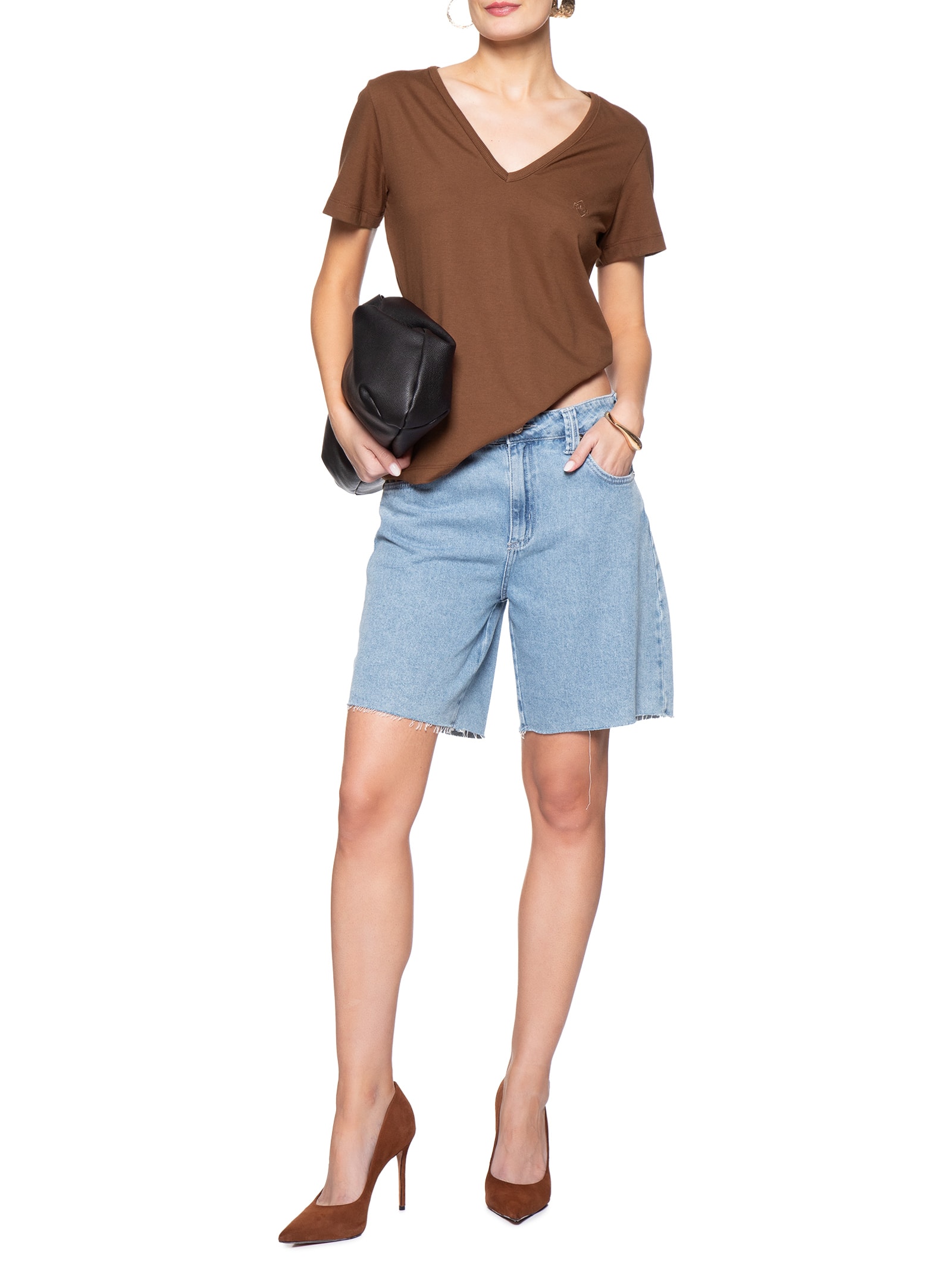 Camiseta Feminina Marrom Forum