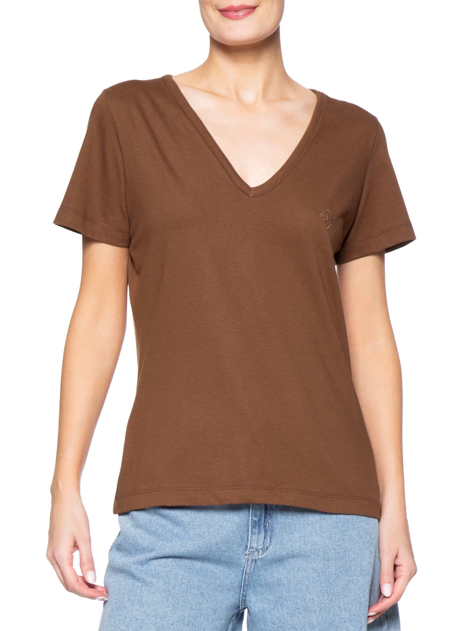 Camiseta Feminina Marrom Forum