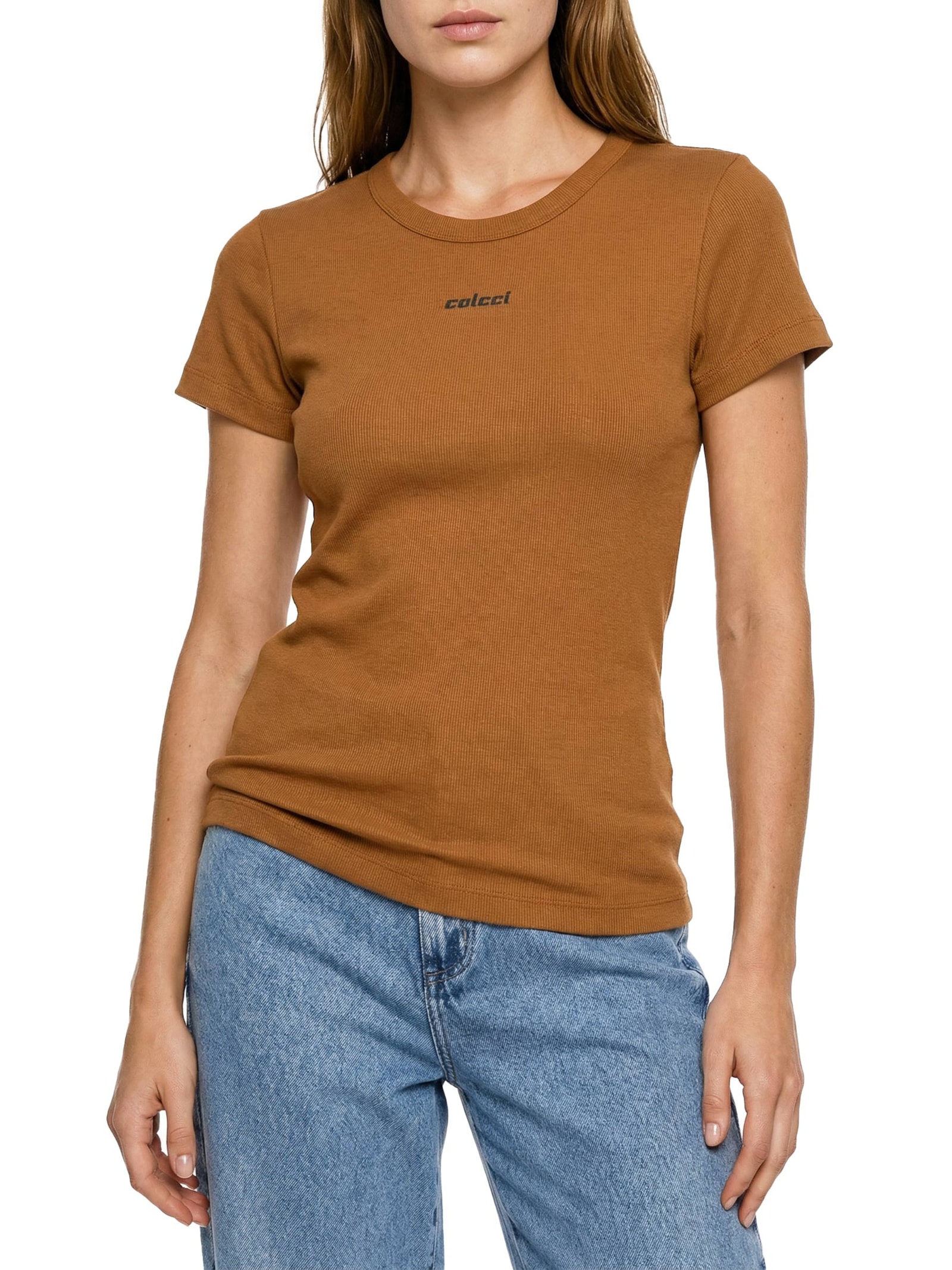 Camiseta Feminina Marrom Colcci
