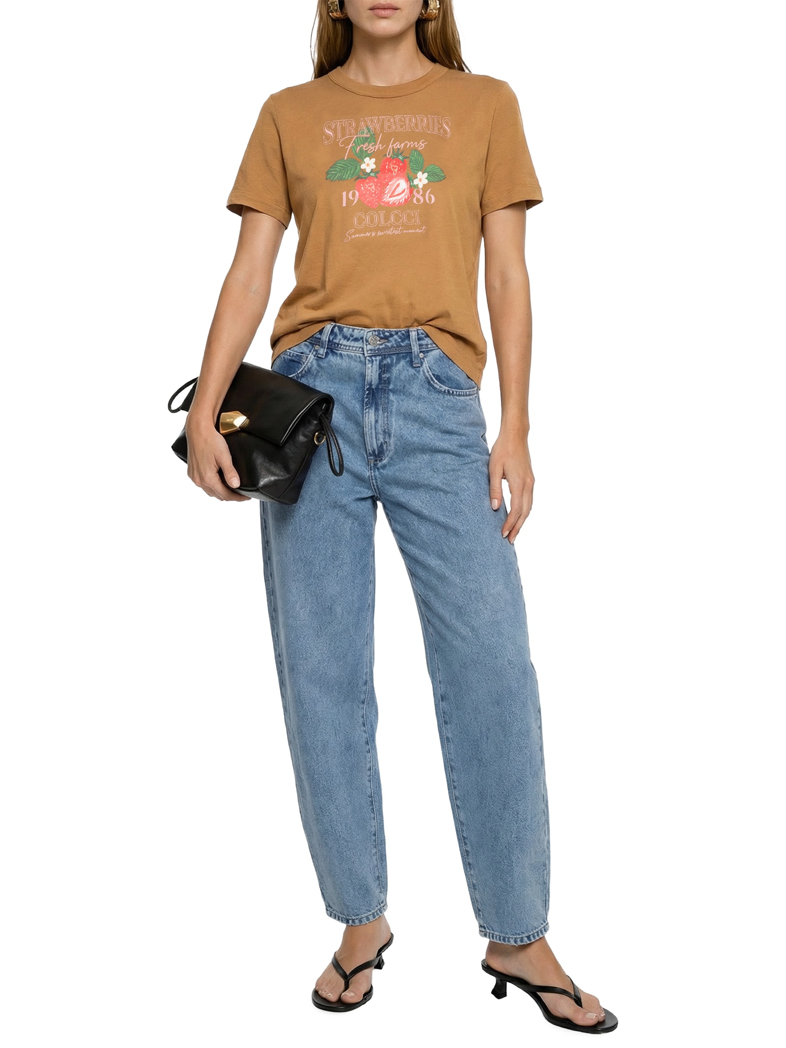 Camiseta Feminina Marrom Colcci