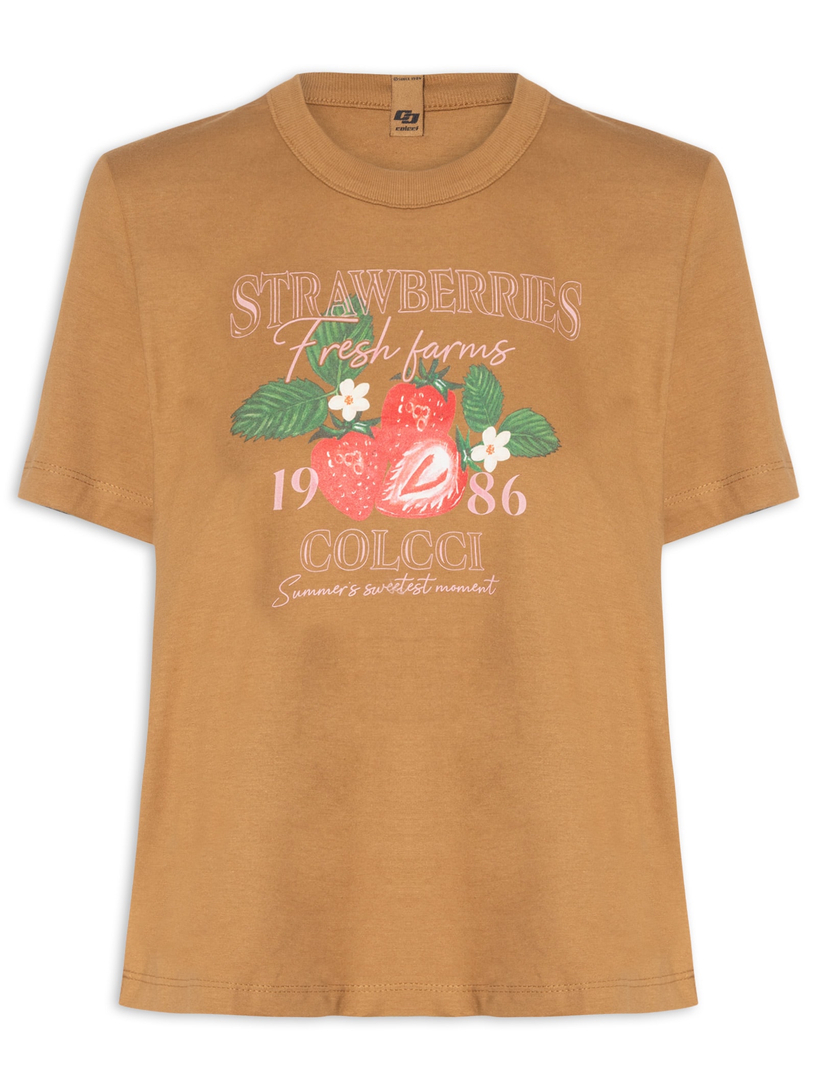 Camiseta Feminina Marrom Colcci