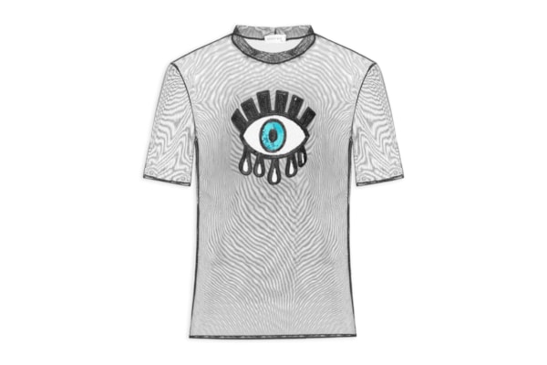 Camiseta Feminina Maxi Tee Em Tule - Preto