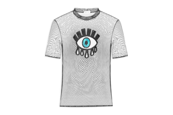 Camiseta Feminina Maxi Tee Em Tule - Preto